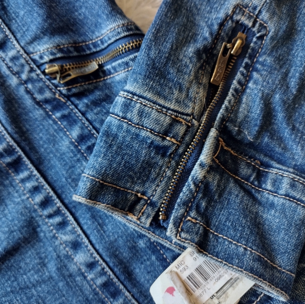Nwt Large denim jean fitted jacket - Picture 3 of 4
